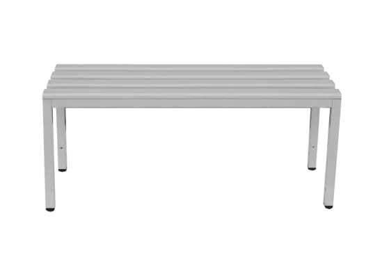 Freistehende Sitzbank 2000 mm breit mit Kunststofflatten